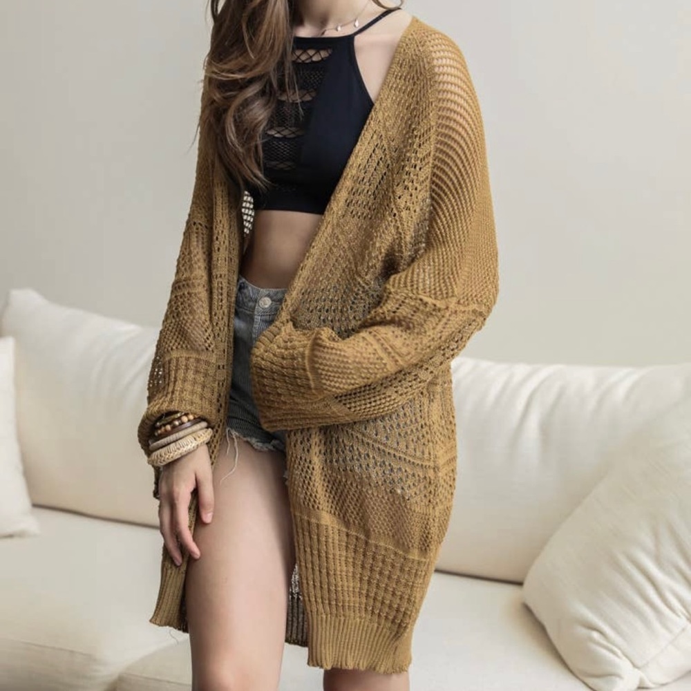 Knit Netted Cardigan